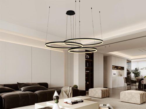 LED dizájn mennyezeti lámpa 170W, 3000–6500K, Ø600+800+1000mm - J4385/B