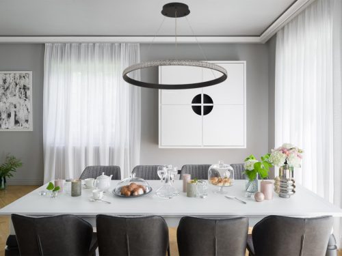 LED dizájn mennyezeti lámpa 55W, 3000–6500K, Ø800mm - J4387/B