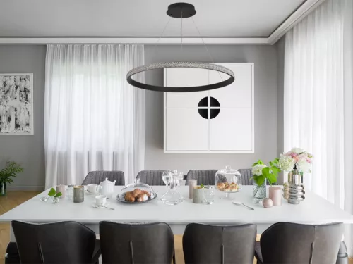 LED dizájn mennyezeti lámpa 55W, 3000–6500K, Ø800mm - J4387/B