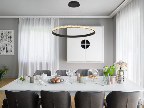 LED dizájn mennyezeti lámpa 55W, 3000–6500K, Ø800mm - J4387/B