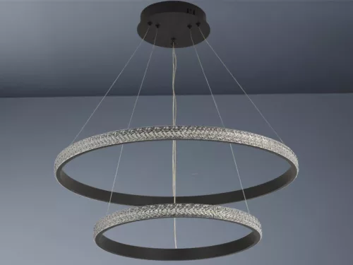 LED dizájn mennyezeti lámpa 65W, 3000–6500K, Ø400+600mm - J4388/B