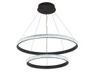 LED dizájn mennyezeti lámpa 65W, 3000–6500K, Ø400+600mm - J4388/B