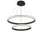 LED dizájn mennyezeti lámpa 65W, 3000–6500K, Ø400+600mm - J4388/B