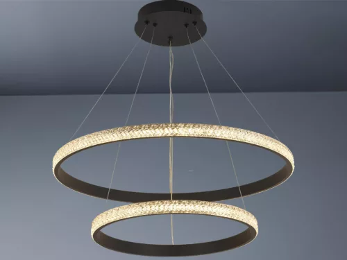 LED dizájn mennyezeti lámpa 65W, 3000–6500K, Ø400+600mm - J4388/B