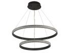 LED dizájn mennyezeti lámpa 65W, 3000–6500K, Ø400+600mm - J4388/B