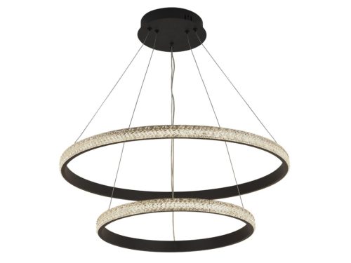 LED dizájn mennyezeti lámpa 65W, 3000–6500K, Ø400+600mm - J4388/B
