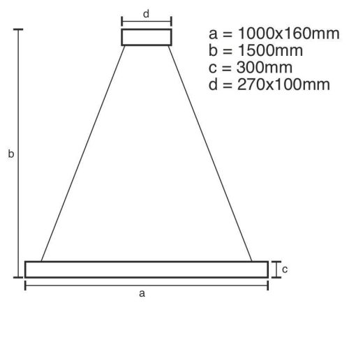 LED design mennyezeti lámpa 105W, 1000x300 mm, 3000K-6500K, IP20 - J6306/C