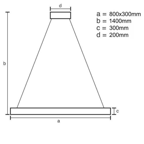 LED design mennyezeti lámpa 120W, 7800 lm, 800x300 mm, 3000K-6500K - J6311/C