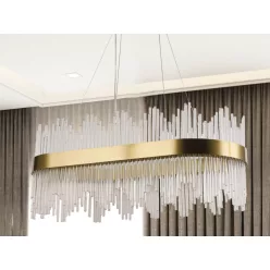   LED design mennyezeti lámpa 90W, 5900 lm, 800x350 mm, 3000K-6500K - J6316/C