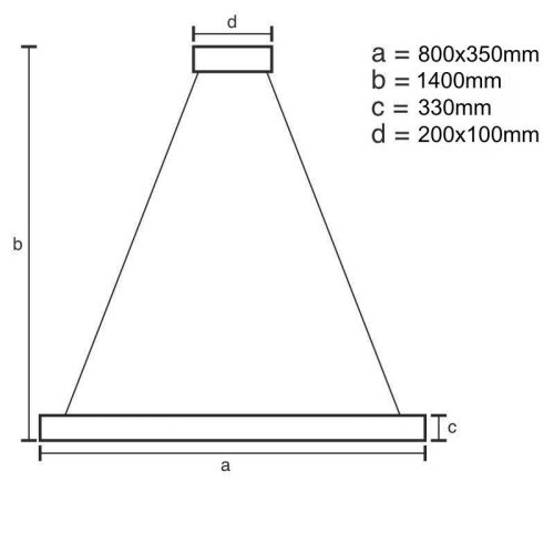 LED design mennyezeti lámpa 90W, 5900 lm, 800x350 mm, 3000K-6500K - J6316/C