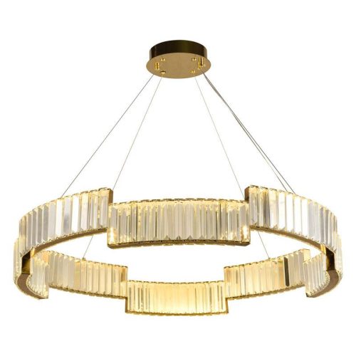 LED design függőlámpa 60W, 4300 lm, 3000K-6500K, Ø800 mm, fém/kristály - J6323/C
