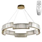 LED design függőlámpa 60W, 4300 lm, 3000K-6500K, Ø800 mm, fém/kristály - J6323/C