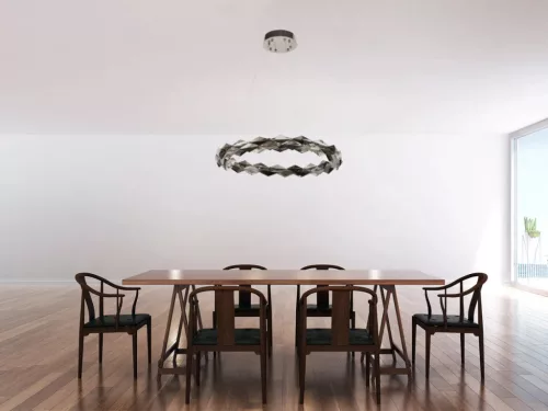 LED design mennyezeti lámpa 40W, 2600 lm, 3000K-6500K, Ø600 mm, króm - J6327/CH