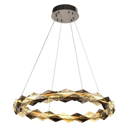 LED design mennyezeti lámpa 40W, 2600 lm, 3000K-6500K, Ø600 mm, króm - J6327/CH