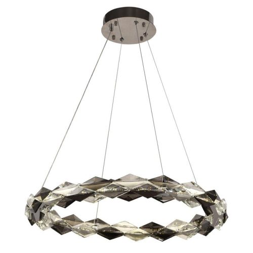 LED design mennyezeti lámpa 40W, 2600 lm, 3000K-6500K, Ø600 mm, króm - J6327/CH