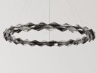 LED design mennyezeti lámpa 55W, 3700 lm, 3000K-6500K, Ø800 mm, fém/kristály - J6328/CH