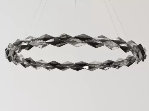 LED design mennyezeti lámpa 55W, 3700 lm, 3000K-6500K, Ø800 mm, fém/kristály - J6328/CH