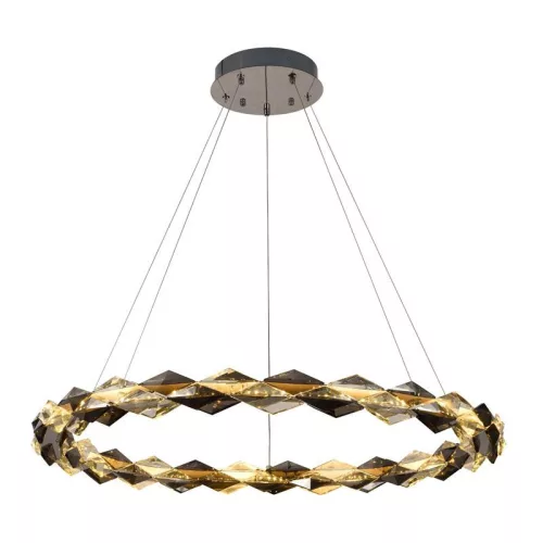 LED design mennyezeti lámpa 55W, 3700 lm, 3000K-6500K, Ø800 mm, fém/kristály - J6328/CH