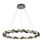 LED design mennyezeti lámpa 55W, 3700 lm, 3000K-6500K, Ø800 mm, fém/kristály - J6328/CH