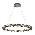 LED design mennyezeti lámpa 55W, 3700 lm, 3000K-6500K, Ø800 mm, fém/kristály - J6328/CH