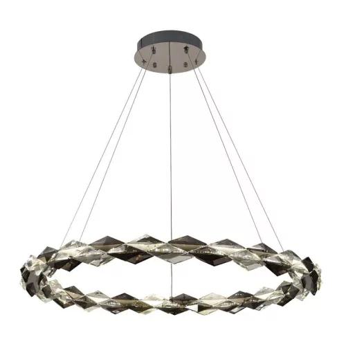 LED design mennyezeti lámpa 55W, 3700 lm, 3000K-6500K, Ø800 mm, fém/kristály - J6328/CH