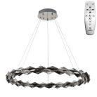 LED design mennyezeti lámpa 55W, 3700 lm, 3000K-6500K, Ø800 mm, fém/kristály - J6328/CH