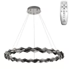 LED design mennyezeti lámpa 55W, 3700 lm, 3000K-6500K, Ø800 mm, fém/kristály - J6328/CH