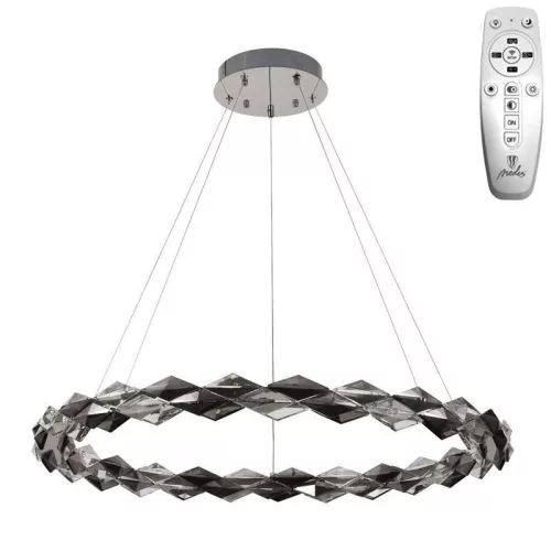 LED design mennyezeti lámpa 55W, 3700 lm, 3000K-6500K, Ø800 mm, fém/kristály - J6328/CH