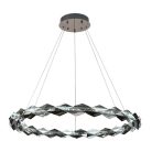 LED design mennyezeti lámpa 55W, 3700 lm, 3000K-6500K, Ø800 mm, fém/kristály - J6328/CH