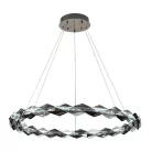 LED design mennyezeti lámpa 55W, 3700 lm, 3000K-6500K, Ø800 mm, fém/kristály - J6328/CH