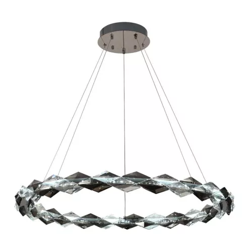 LED design mennyezeti lámpa 55W, 3700 lm, 3000K-6500K, Ø800 mm, fém/kristály - J6328/CH