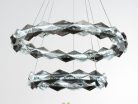 LED design mennyezeti lámpa 65W, 4300 lm, 3000K-6500K, 400+600 mm, fém/kristály, IP20 - J6329/CH