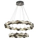 LED design mennyezeti lámpa 65W, 4300 lm, 3000K-6500K, 400+600 mm, fém/kristály, IP20 - J6329/CH