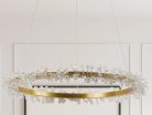 LED design mennyezeti lámpa 40W, 2600 lm, 3000K-6500K, Ø600 mm, fém/kristály - J6330/C