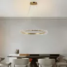 LED design mennyezeti lámpa 40W, 2600 lm, 3000K-6500K, Ø600 mm, fém/kristály - J6330/C