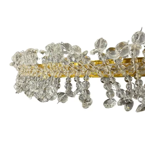 LED design mennyezeti lámpa 40W, 2600 lm, 3000K-6500K, Ø600 mm, fém/kristály - J6330/C