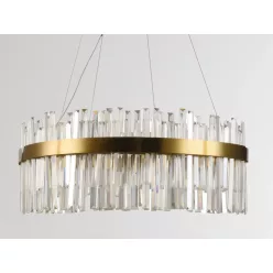   LED design mennyezeti lámpa 80W, 5300 lm, 3000K-6500K, Ø600 mm, fém/kristály - J6332/C