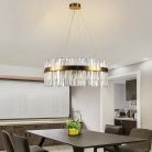 LED design mennyezeti lámpa 80W, 5300 lm, 3000K-6500K, Ø600 mm, fém/kristály - J6332/C