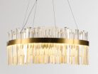 LED design mennyezeti lámpa 80W, 5300 lm, 3000K-6500K, Ø600 mm, fém/kristály - J6332/C