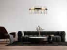 LED design mennyezeti lámpa 80W, 5300 lm, 3000K-6500K, Ø600 mm, fém/kristály - J6332/C
