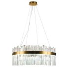 LED design mennyezeti lámpa 80W, 5300 lm, 3000K-6500K, Ø600 mm, fém/kristály - J6332/C