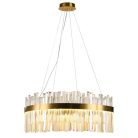LED design mennyezeti lámpa 80W, 5300 lm, 3000K-6500K, Ø600 mm, fém/kristály - J6332/C