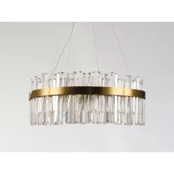   LED design mennyezeti lámpa 110W, 7300 lm, 3000K-6500K, Ø800 mm, fém/kristály - J6333/C