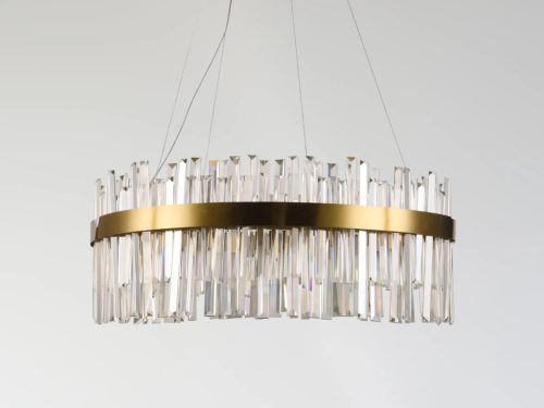 LED design mennyezeti lámpa 110W, 7300 lm, 3000K-6500K, Ø800 mm, fém/kristály - J6333/C
