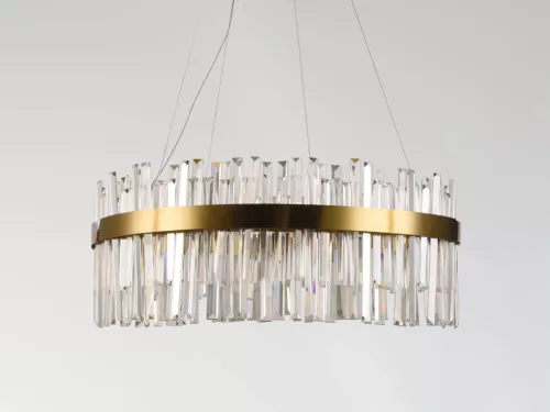 LED design mennyezeti lámpa 110W, 7300 lm, 3000K-6500K, Ø800 mm, fém/kristály - J6333/C