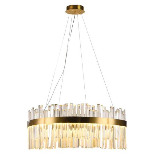 LED design mennyezeti lámpa 110W, 7300 lm, 3000K-6500K, Ø800 mm, fém/kristály - J6333/C