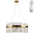 LED design mennyezeti lámpa 110W, 7300 lm, 3000K-6500K, Ø800 mm, fém/kristály - J6333/C