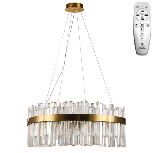 LED design mennyezeti lámpa 110W, 7300 lm, 3000K-6500K, Ø800 mm, fém/kristály - J6333/C