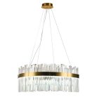 LED design mennyezeti lámpa 110W, 7300 lm, 3000K-6500K, Ø800 mm, fém/kristály - J6333/C
