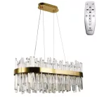 LED design mennyezeti lámpa 90W, 7300 lm, 3000K-6500K, Ø800 mm, fém/kristály - J6334/C